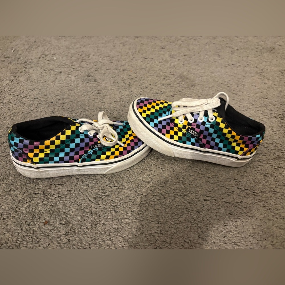 Vans Toddler Doheny Rainbow Mini Check | Size 12 | Skate Shoes | Slip-On Style